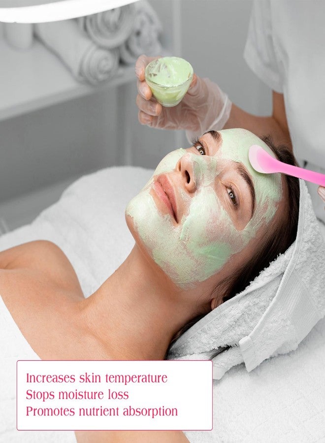 salbsever 200 Sheets Plastic Face Mask, Disposable Face Mask Facial Mask Set Spatula Transparent Moisturizing Face Mask Disposable Face Thin Facial Plastic Wrap Retention for Skin Care & DIY Spa Mask - Image 4